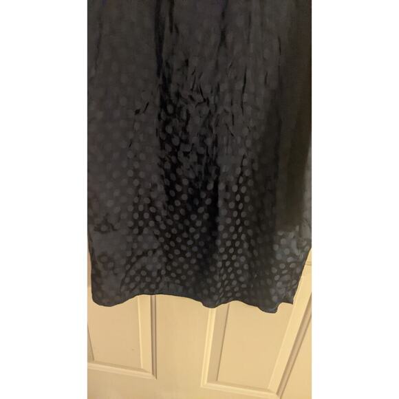 Haven Well Within Navy Blue Viscose Dress, Medium, V Neck, Abstract Dot Design - Picture 4 of 10